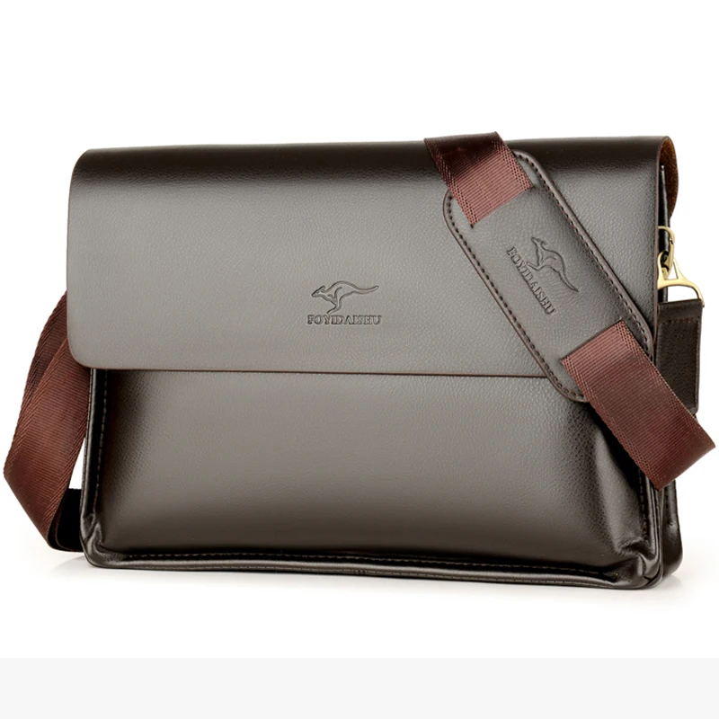  Luxury Kangaroo Brand Leather Messenger Bag Man Handbag Chest Crossbody Bag For Men Business Small  - 32998964001