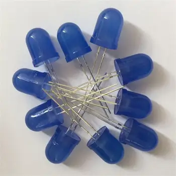 

Diameter 10mm foggy LED light beads blue to blue color light 2pin through hole,50pcs/lot