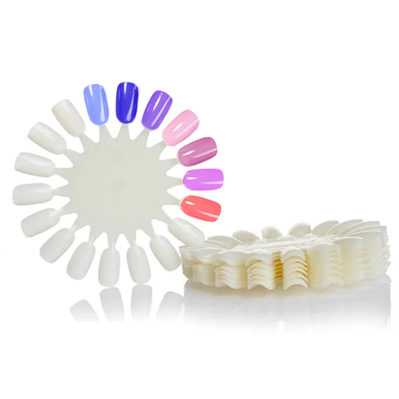 

Hot Sale! 10pcs/lot False Fake Nail Design Tips Nail Art White Display Practice Wheels Polish Free Shipping 131-0064