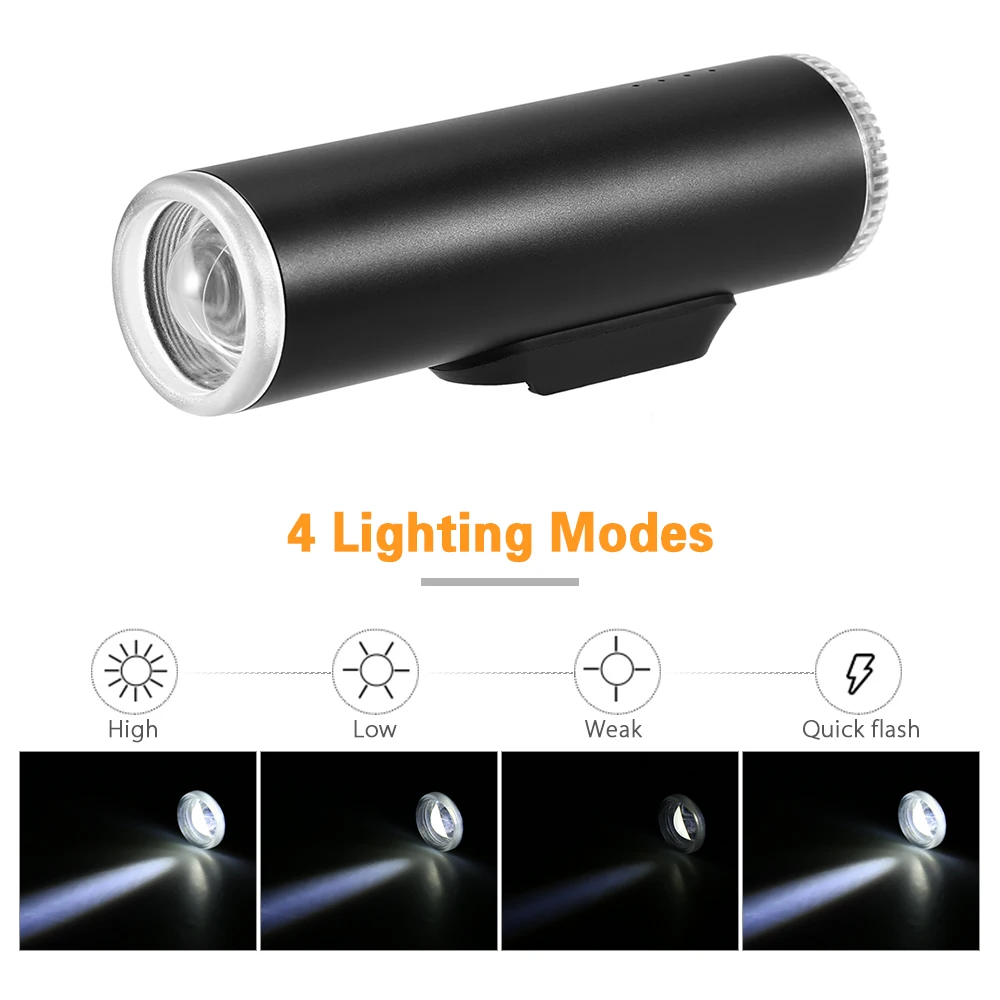 Cheap Induction Bicycle Front Light Set USB Rechargeable Smart Headlight  380-480Lumen 4 Mode LED Bike Lamp Cycle FlashLight 24