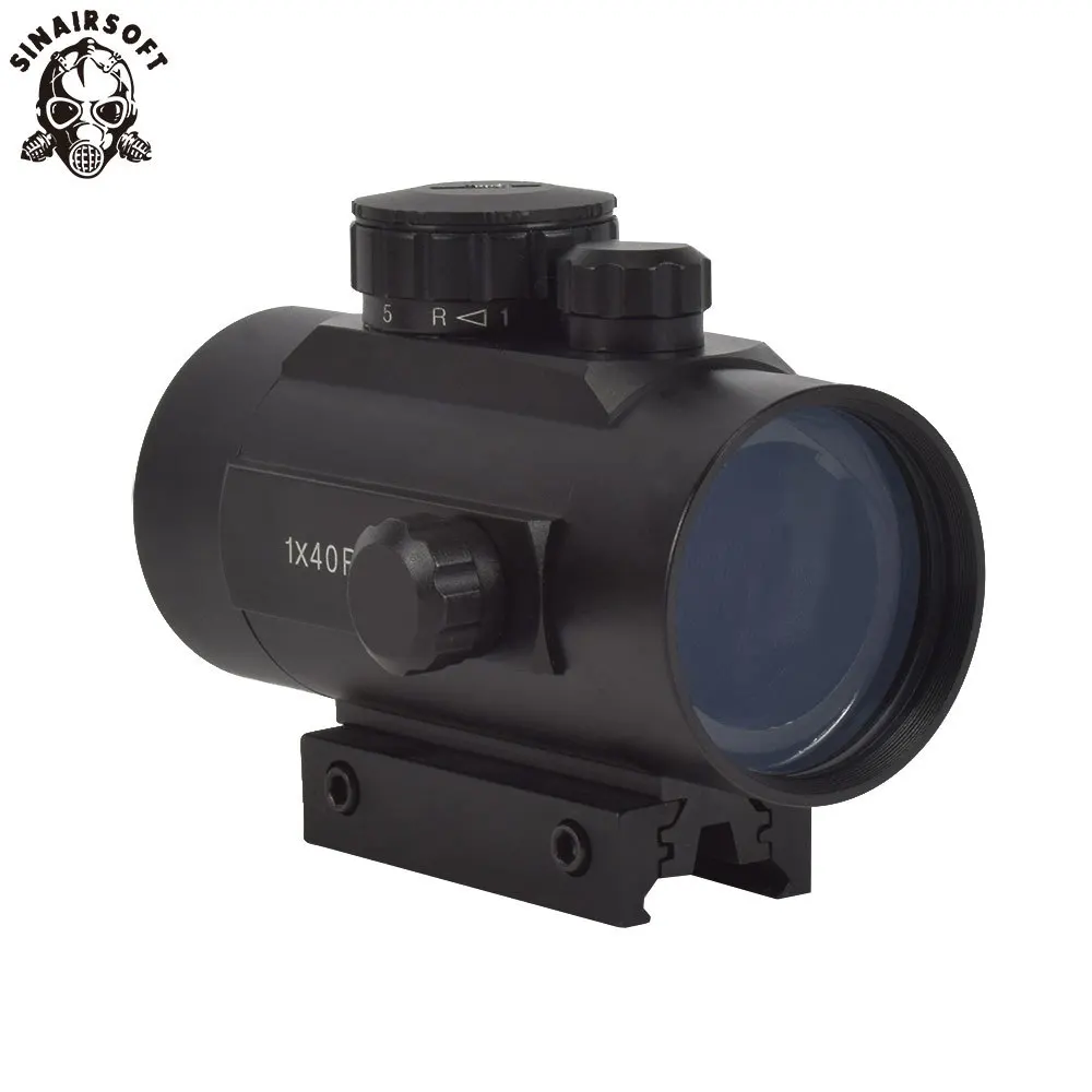 

SINAIRSOFT 1 x 40 Red Dot Sight Airsoft Red Green Dot Sight Scope Hunting Scope 11mm 20mm Rail Mount Collimator Sight SA4392