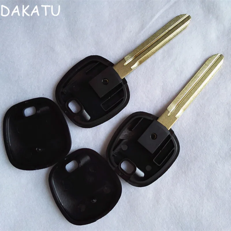 

DAKATU with LOGO Transponder key Shell For Toyota Uncut TOY43 Blade Position for the TPX1,2 and Carbon Chip