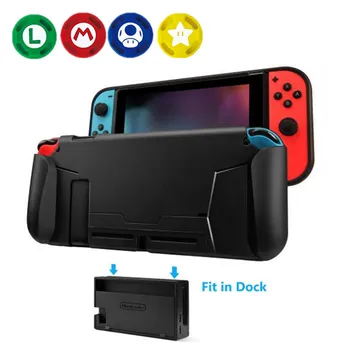 

for Nintend Switch Console TPU Protective Grips Cover Case Stores 4 Games for Switch Controller Shock-Absorption can Fit In Dock