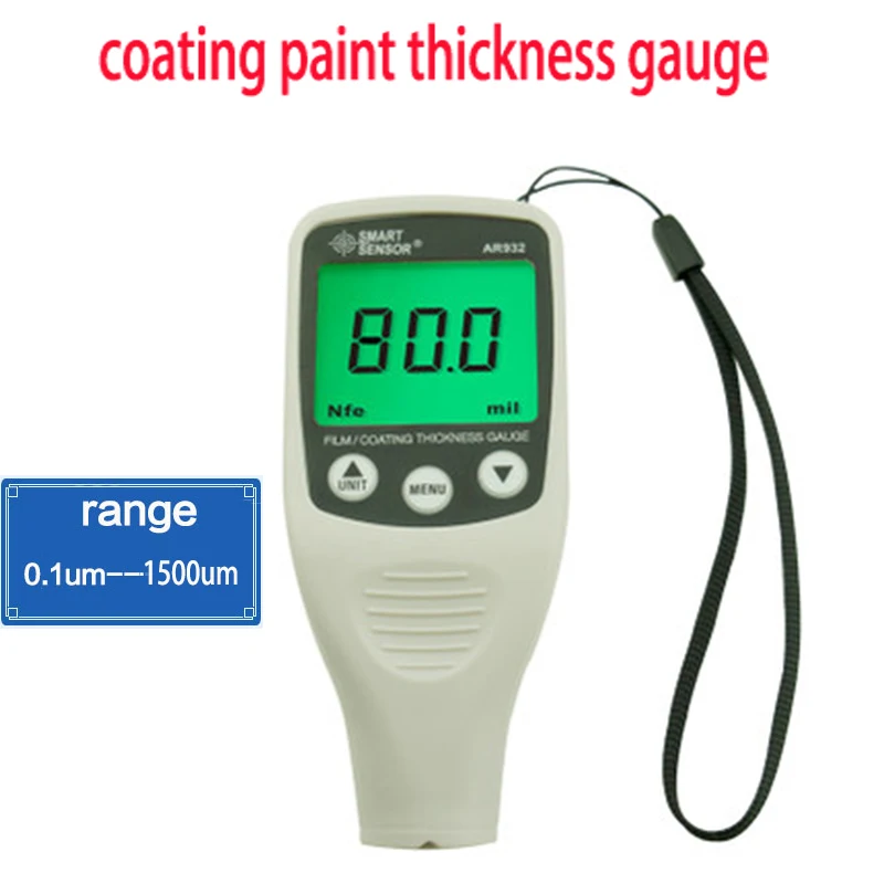 AR932 Digital Coating Thickness Gauge with Measurement Range 01500um