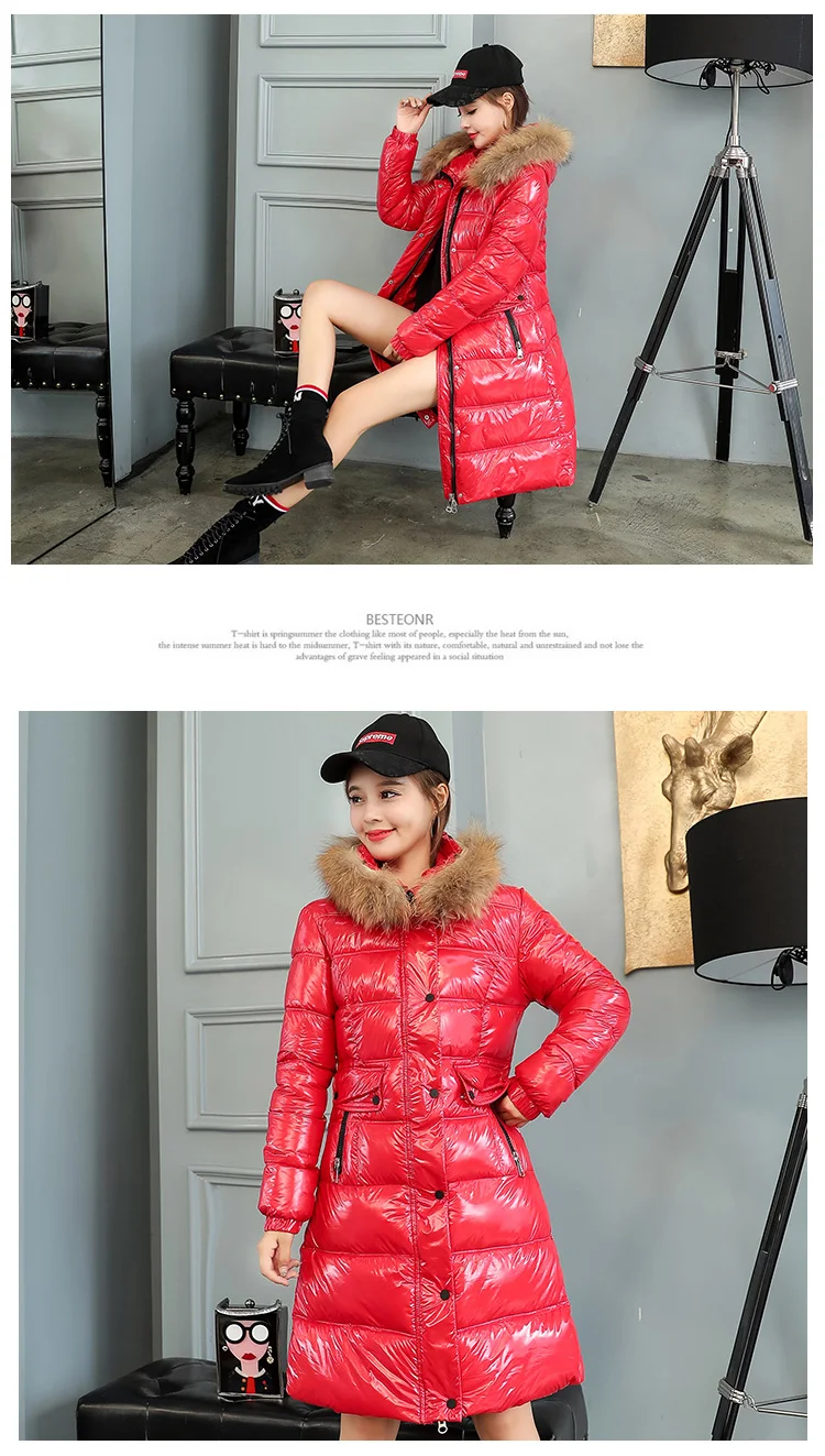 Winter Woman Coats 2019 Fashion Thickening Down Cotton Clothing Big Fur Collar Winter Jacket Women Ms Cotton Jacket M-2XL (18)