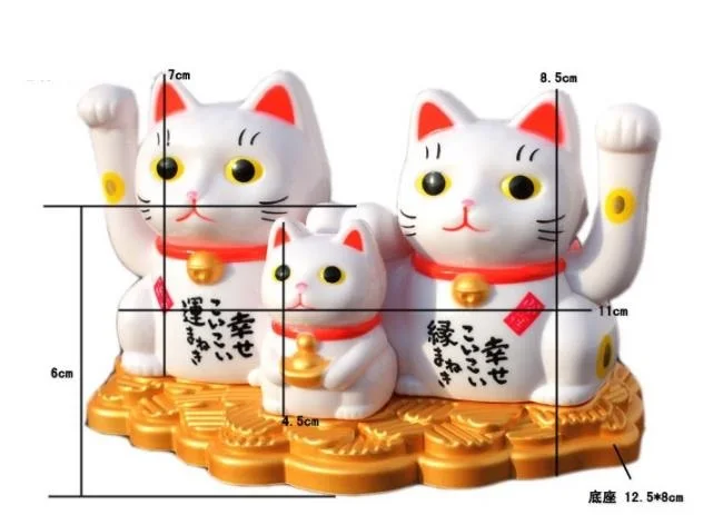 Maneki Neko семейный счастливый кот на солнечных батареях Японский китайский удача домашний автомобильный Декор