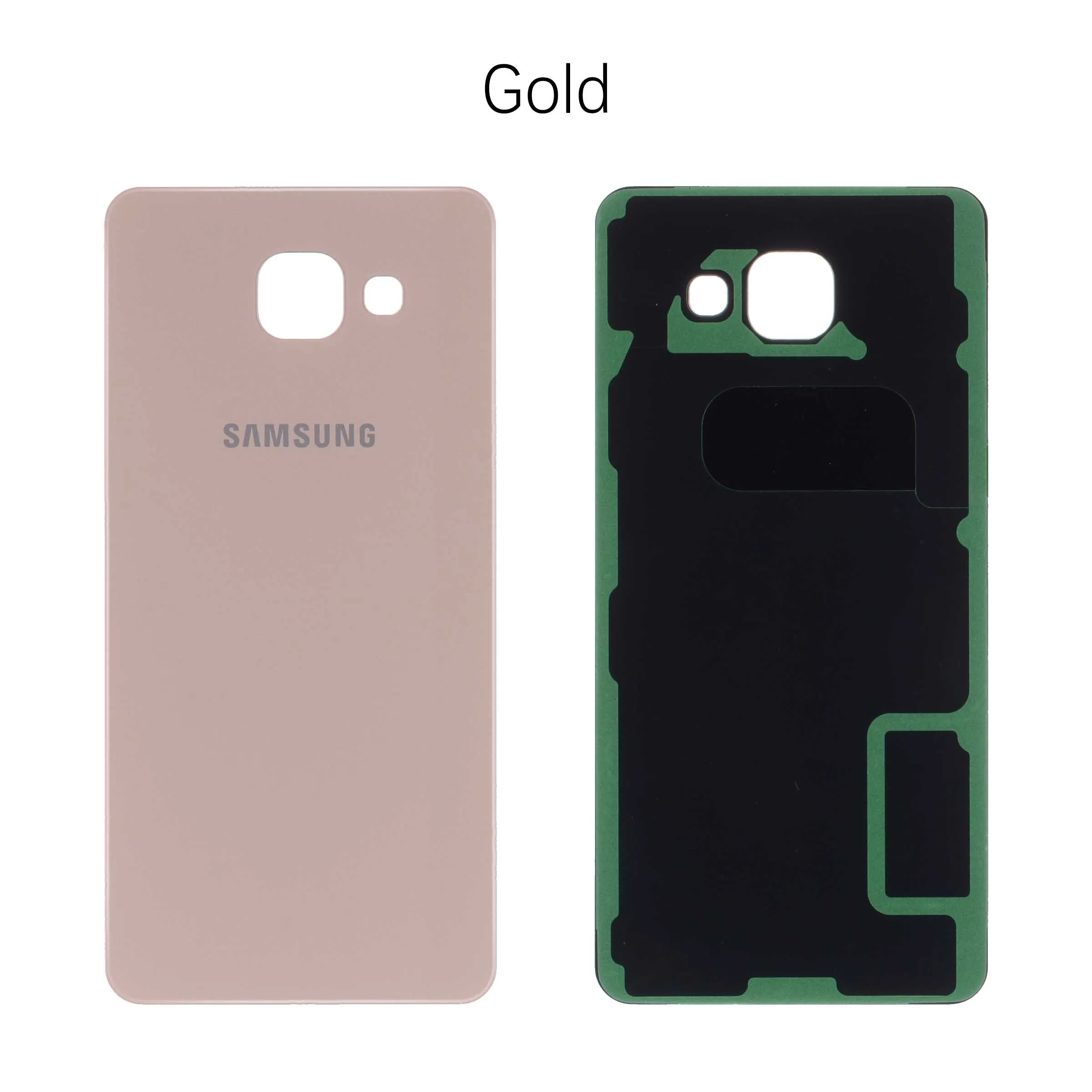Задняя крышка батареи для Samsung Galaxy A5 A510 A510F задняя крышка корпуса батарейного отсека чехол запасные части - Цвет: Gold