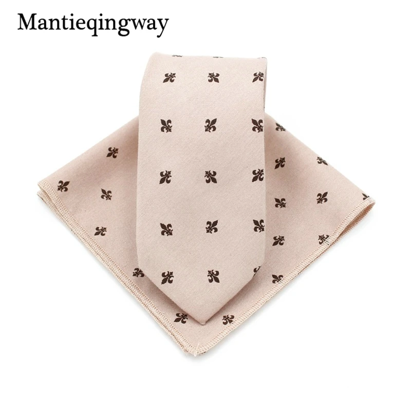 Mantieqingway Для мужчин с галстуком комплект цветочный жаккардовые шеи галстук и платок Набор Gravatas тонкий Corbatas Галстуки для Для мужчин