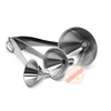 Embudos de metal inoxidable, Juego de 3, con diseño de mango, ideal para transferencia de líquido, líquido, polvo y embudo de botella ► Foto 2/6