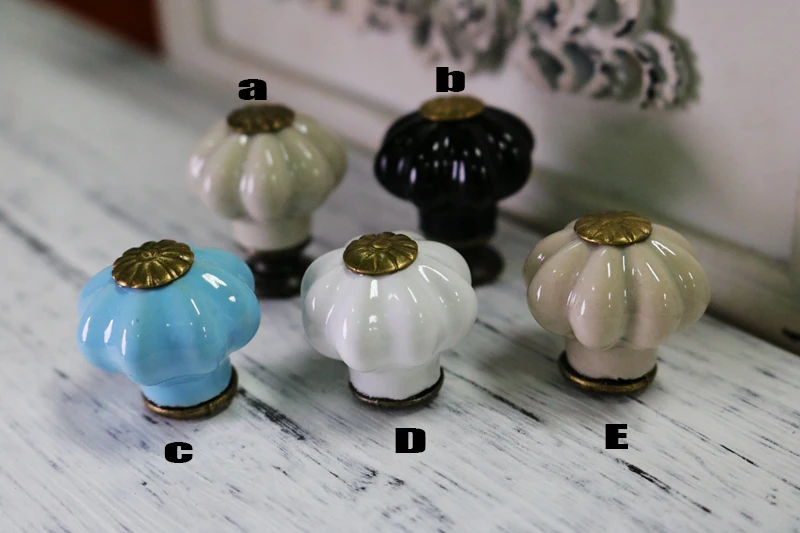 Pumpkin Crown Ceramic Knobs Furniture Handles Kids room-2