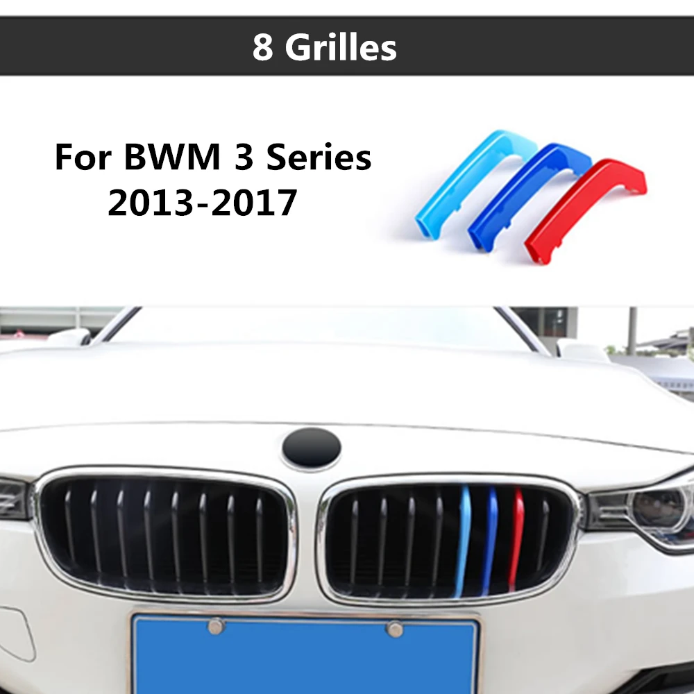 Для BMW 3 серии F30 F31 F35 (8 решеток) 2013 до 2017 3D M Передняя решетка отделка Автоспорт