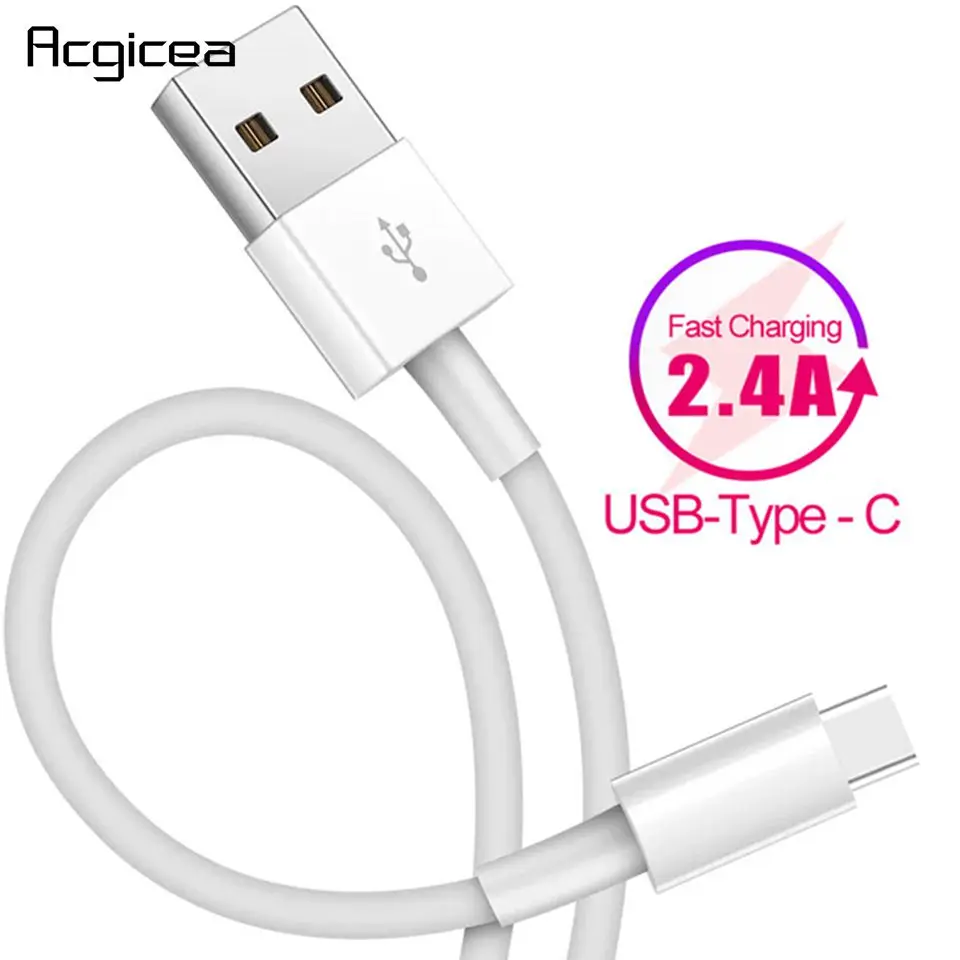 USB نوع C كابل لسامسونج غالاكسي S10 S9 S8 زائد لايت OnePlus 6 6 t شحن سريع USB-C المحمول الهاتف شاحن USB C نوع-C كابل