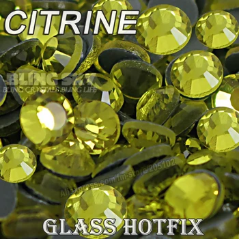 

Citrine BIG PACKAGE Hot Fix Rhinestones SS6 SS10 SS16 SS20 SS30 DMC Flat Back Crystals Glitters stone strass for DIY garment