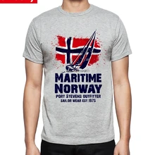 Крутая Мужская футболка с изображением викингов, морских Парусников, кораблей, норвежского флага, хлопковая футболка с коротким рукавом, дешевая цена, Мужская брендовая Повседневная футболка