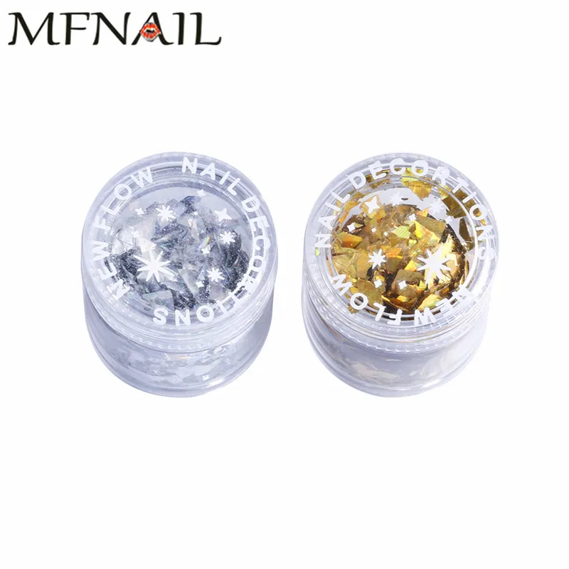 

Silver/Gold Color 1 Box Nail Glitter Sequins Flakies Irregular Shape Iridescent Sequins Paillette Manicure Nail Art Decoration