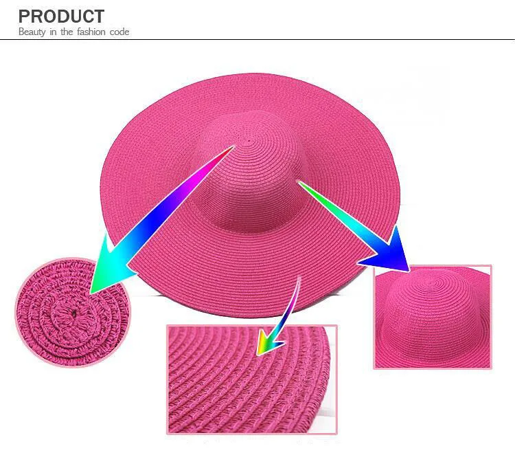 Модная пляжная шляпа от солнца, женские летние шляпы от солнца для женщин, соломенная шляпа от солнца с большими полями, складная пляжная шляпа для девушек