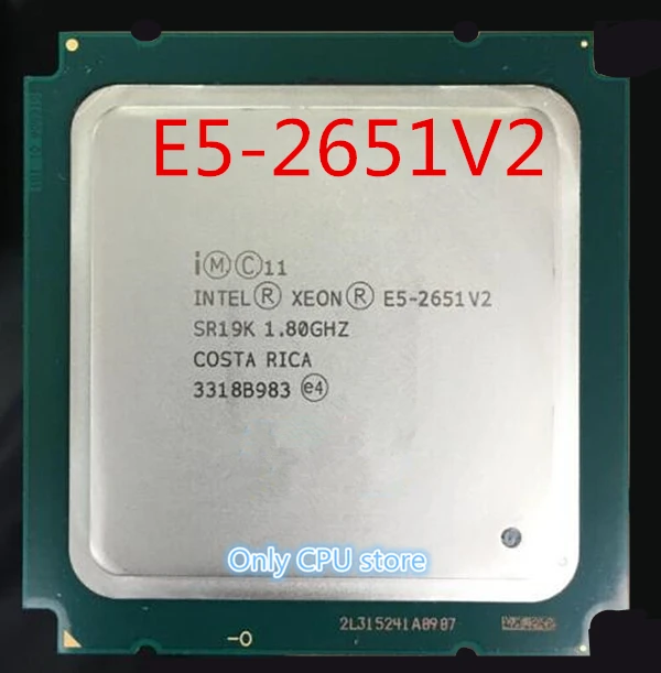 

Intel Xeon Processor E5-2651V2 e5-2651 v2 E5 2651V2 CPU 1.8 LGA 2011 SR19K Twelve Cores Desktop processor e5 2651V2