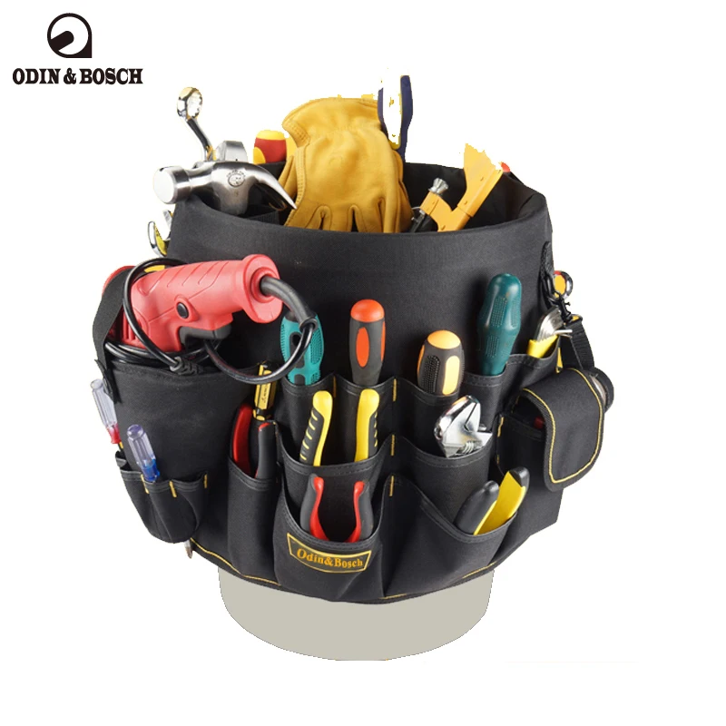 

Odin&Bosch Hight Quality polyester outside garden tool bag portable big mouth open tools bag for plumbers