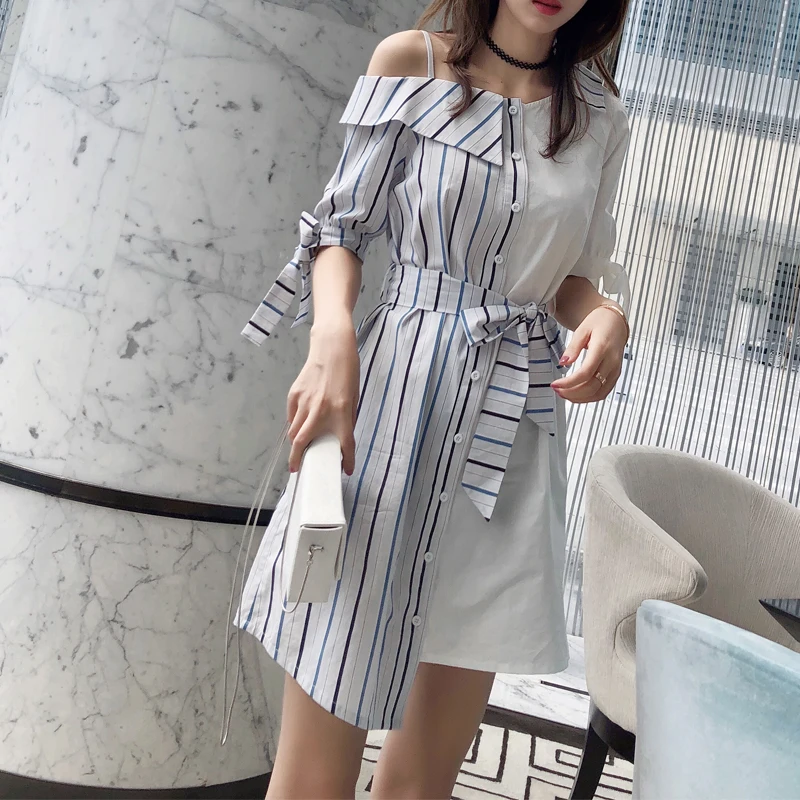korean dress off shoulder
