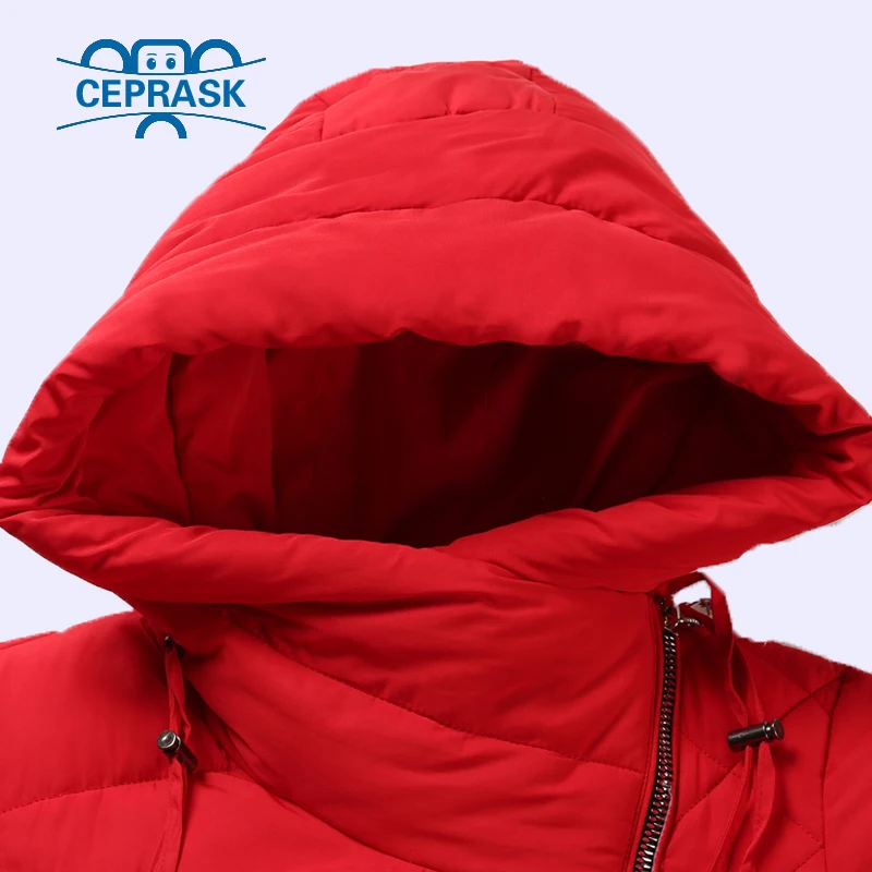 Manteau À Femmes Bio Veste red Taille Chaud D'hiver Vers Blue Ceprask Chapeau Longue Daer Qualité De Neuf Bas water Blue Parka Haute Peluches Plus 2018 Capuchon Le xwW07afZ