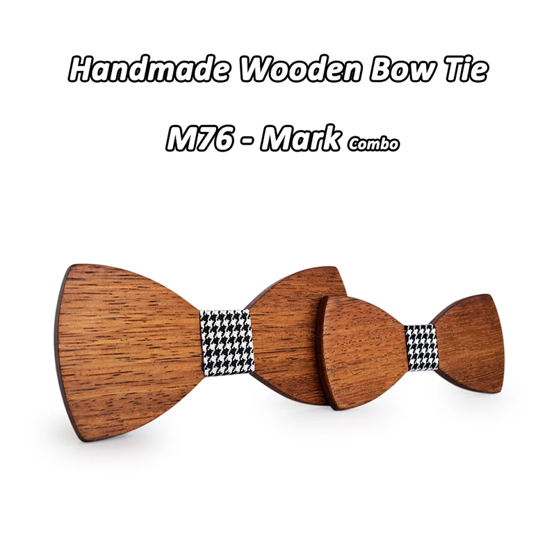 Mahoosive Cute Kids Boys Wood Bow Tie Children Butterfly Type Bow ties Girl Boys Wooden Bow ties images - 6