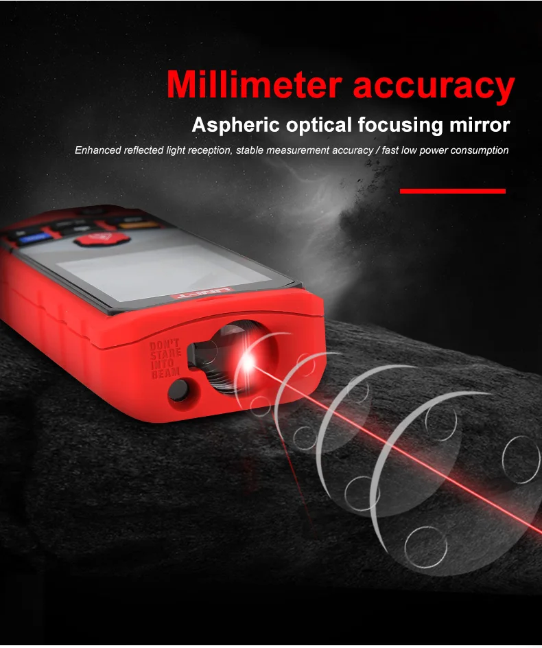Цифровой лазерный дальномер серии UNI-T LM, USB дальномер, 50 м, 100 м, измерительная лента, лазерное профессиональное устройство для измерения