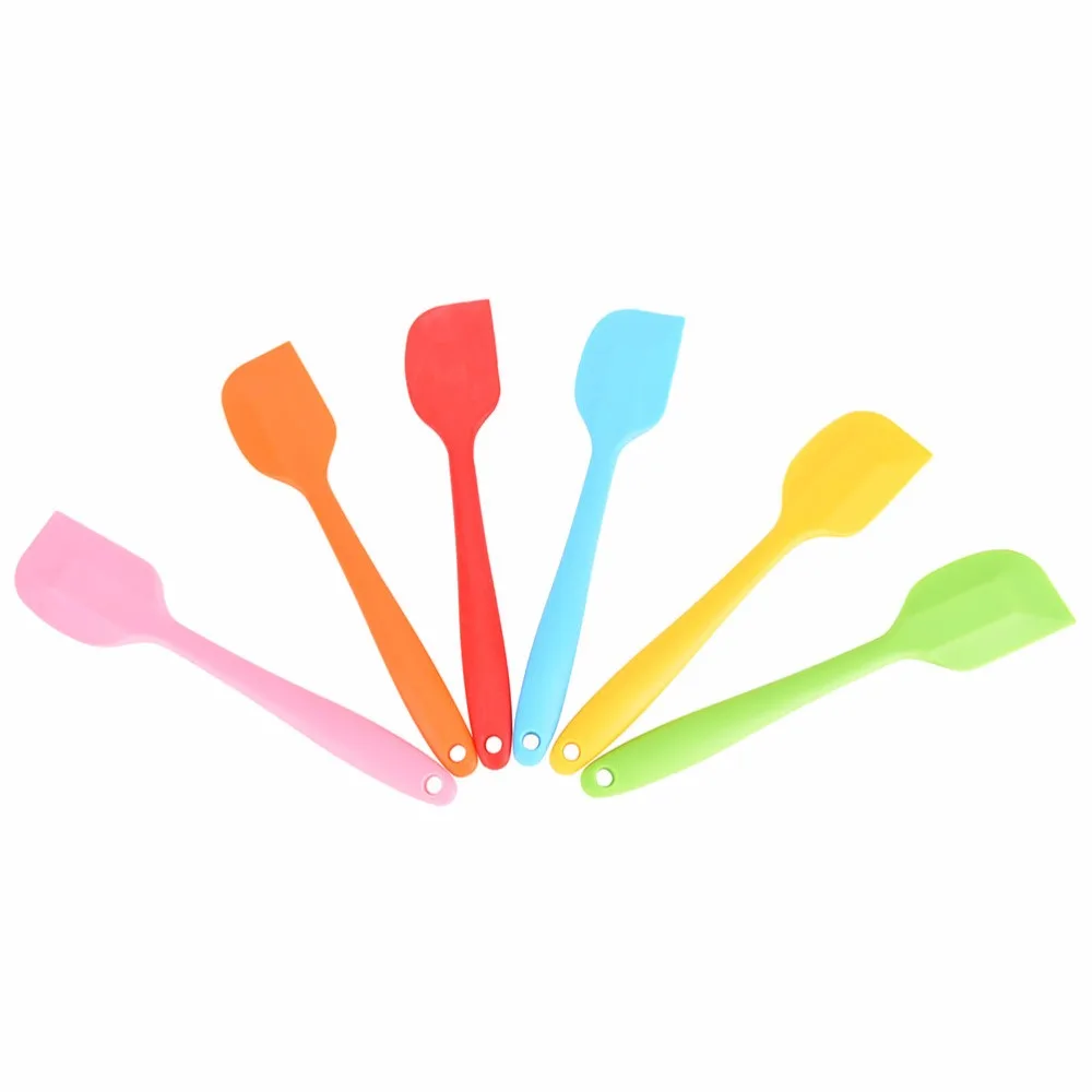 

28cm 1Pcs Food Grade Silicone Spatula Cake Scraper Cream Non-stick Butter Brush Cake Bakeware Tool Supplies Random color