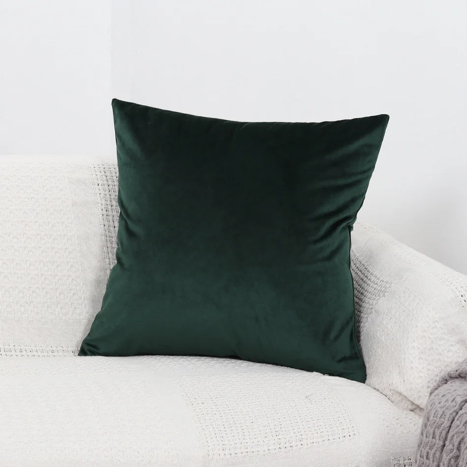Роскошный серый бархатный чехол для подушки, наволочка, зеленый, желтый, розовый, синий, белый, черный, Декоративные диванные подушки для дома