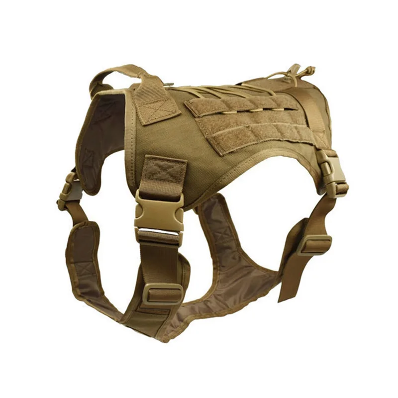 Nylon Pet Dog Vest Harness Sets Outdoor Tactical Training Dog Clothes For Medium Big Hunting Dog Pitbull Bull Terrier Rottweiler8
