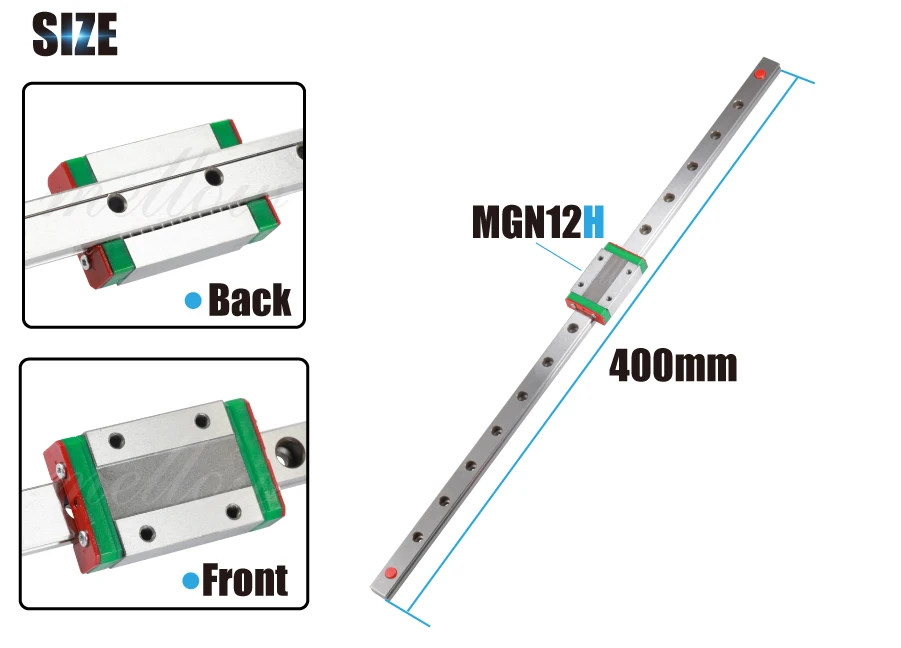 Newest Mellow 5PCS BLV Mgn Cube Frame 400MM Mgn12H linear Rails For DIY CR10 3D Printer Z Height 365MM Parts