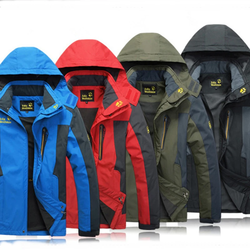 

Hot Sale Softshell Jacket Men Waterproof Windproof Camping Hiking Coat Outdoor Sport Single-deck fleece mountain hunting clothes
