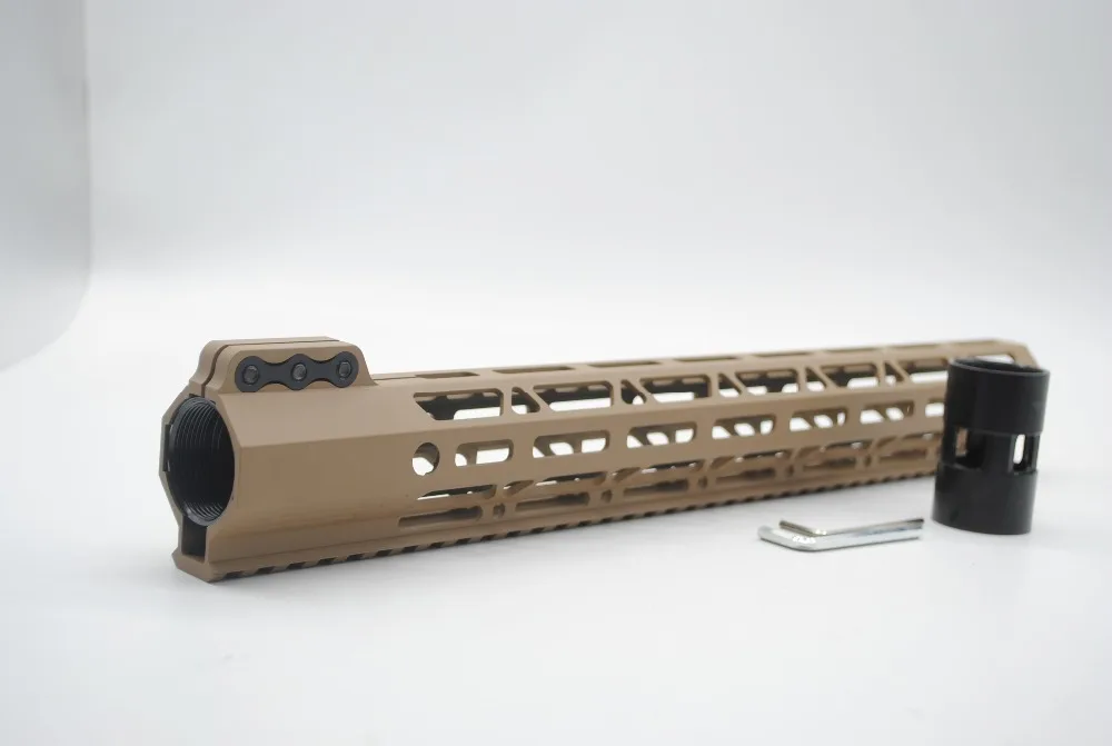 TriRock Tan 7 ''9'' 10 ''11'' 12 ''13,5'' 15 ''дюймовый M-lok зажимной стиль Handguard Rail поплавковая система крепления