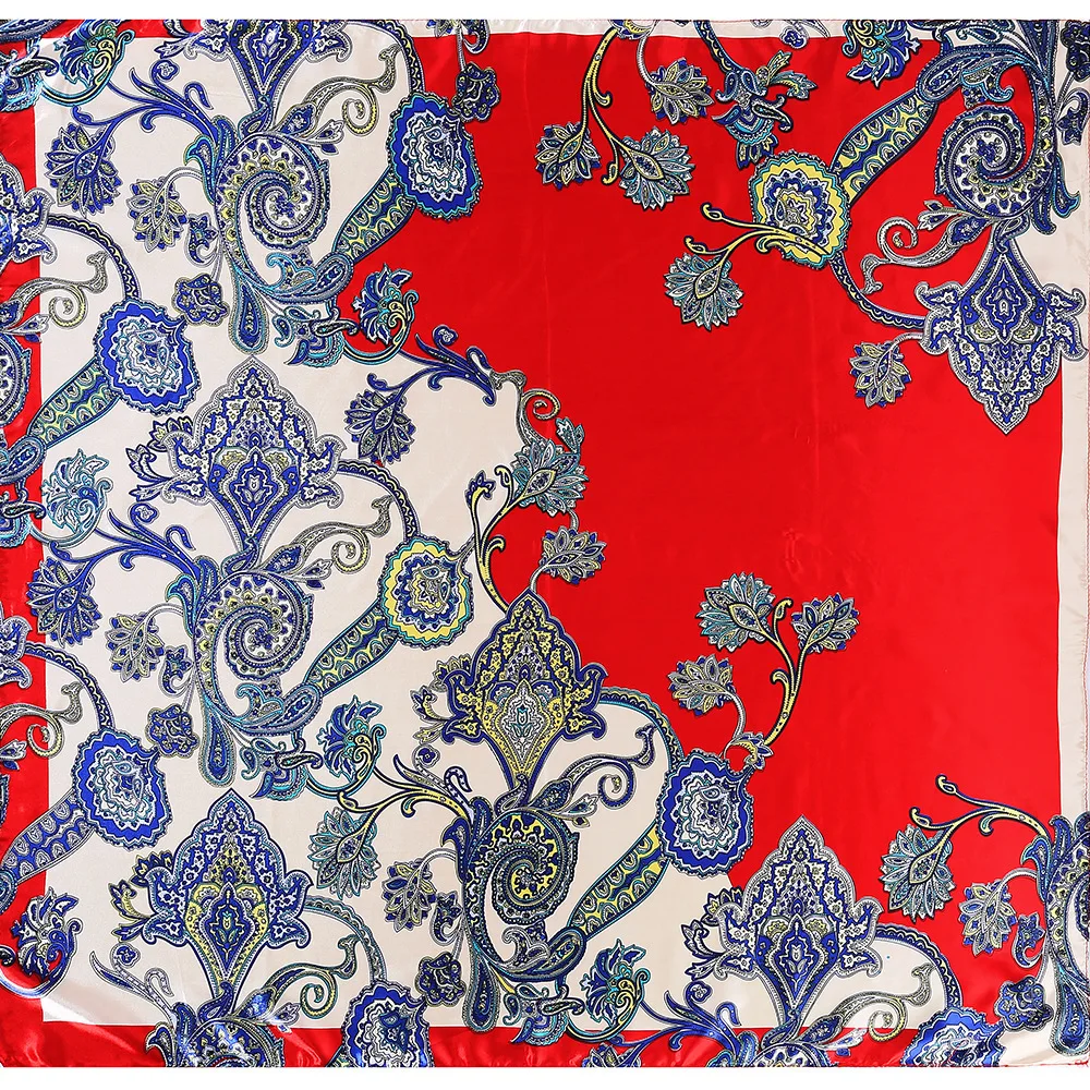 Fashion Women Scarf Luxury Brand Foulard Satin Scarf Big Size Hair Square Scarves For Ladies Headband Middle East Style Printing Fashion Women Scarf Luxury Brand Foulard Satin Scarf Big Size Hair Square Scarves For Ladies Headband Middle East Style Printing
