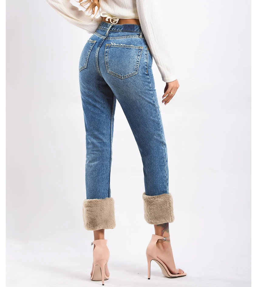 Зима женские джинсы для женщин в стиле бойфренд серые с высокой талией свободные женские джинсы для мам брюки размера плюс