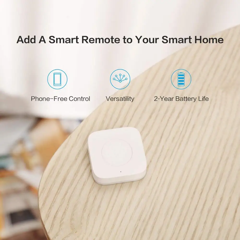 Aqara Sensor Smart Wireless Mini Switch Key Zigbee Connection Remote One Key Control Button Home Security Mihome App Homekit smart switch