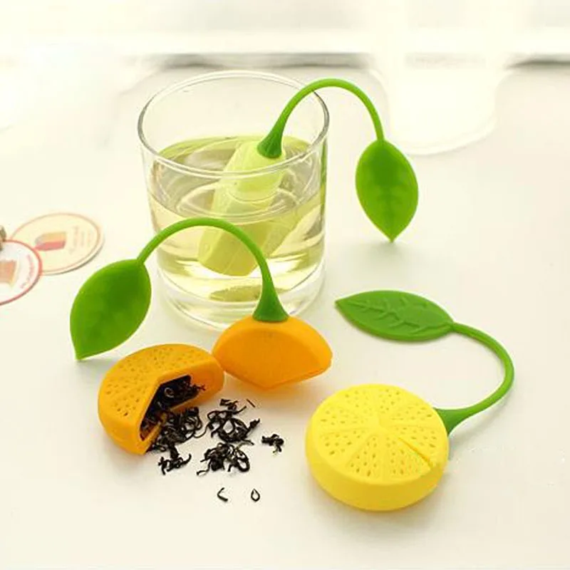 

Hot sale Lemon Silicone Loose Tea Strainer Tea Pet Cute Tea Filter Infuser Practical Tea Tools