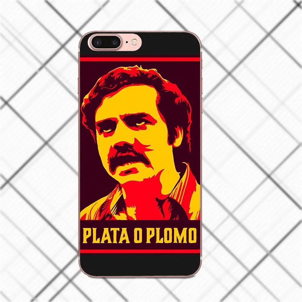 Плата о Пломо Narcos Pablo Escobar серебро или свинец для Galaxy Alpha Core Prime Note 4 5 8 S3 S4 S5 S6 S7 S8 S9