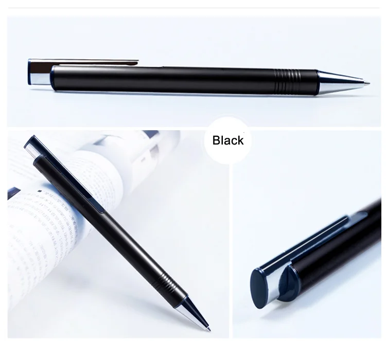 200 шт/партия новые офисные принадлежности металлические ручки для письма - Цвет: Black
