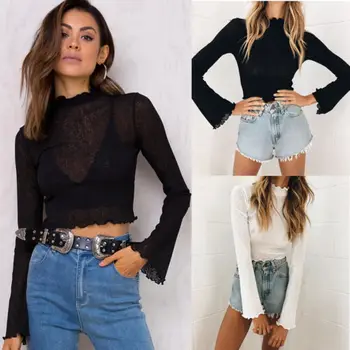 

Women Ladies Clothing Tops Summer Loose Top Long Sleeve Blouse Ladies Casual Tops Shirts Blouses Women