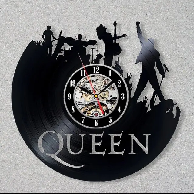 

QUEEN Vinyl Record Clock Home Decor Wall Art duvar saati