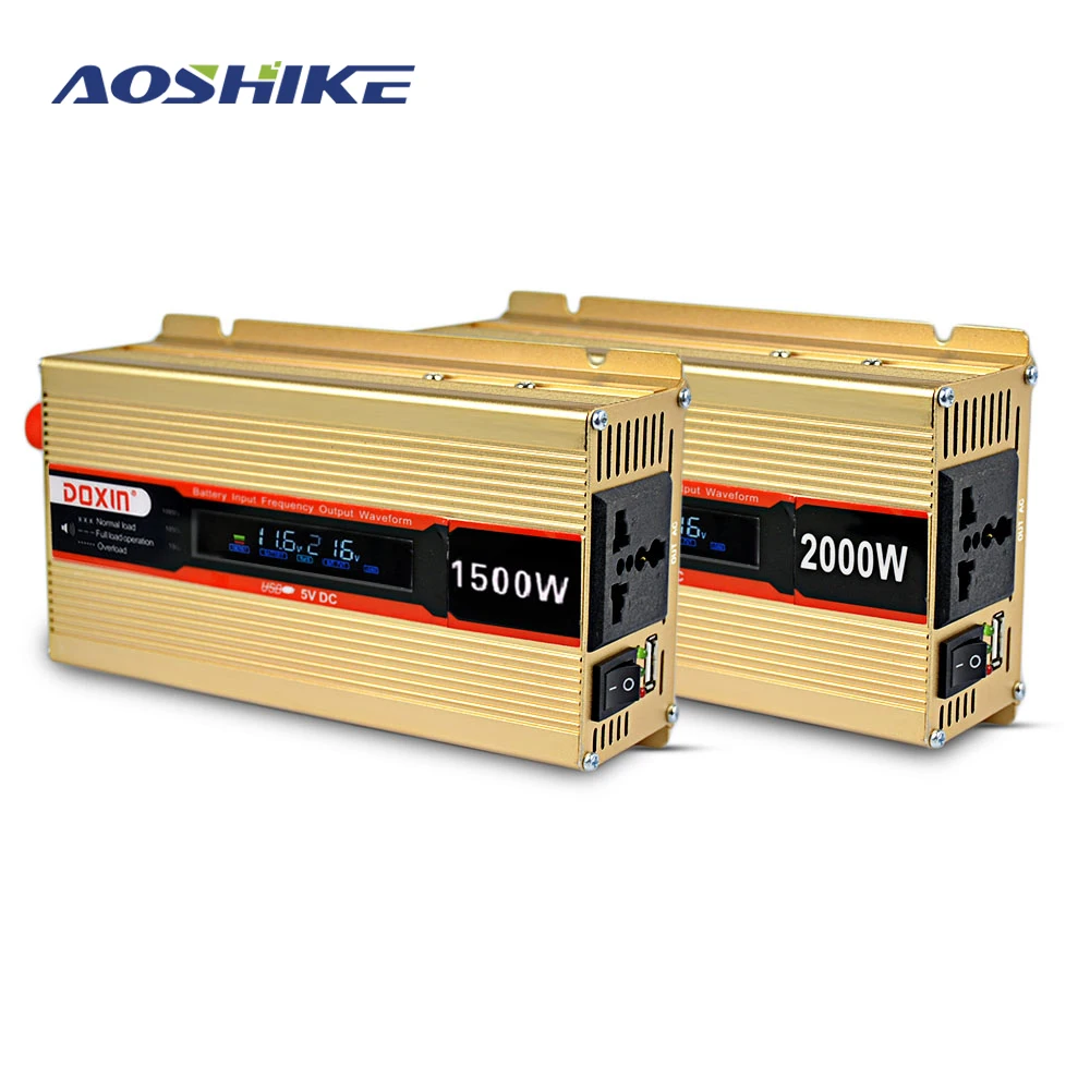 Aoshike 1000W 1500W DC 12V to AC 220V