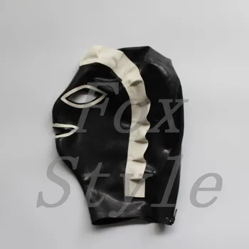 

Rubber latex fetish mask rubber fashion party hat for women maid