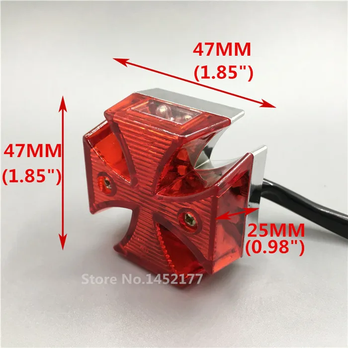 Yecnecty светодиодный задний фонарь мотоцикла универсальный мини Мальтийский крест мотоцикл номерной знак Тормозная лампа для Honda Suzuki Ducati KTM