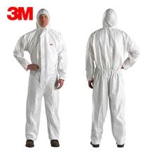 3M 4510 Safety Clothing Chemical Disposable Protective Coverall Hooded Suit Anti Particles/Limited Liquid Chemical splash LT074