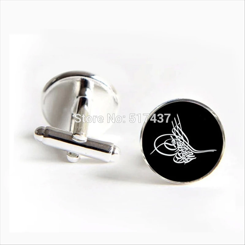 

2017 wholesale Tugra Cuff links Tugra Cuff link Cufflinks For Mens brand Cuff Button Round Cuff Links
