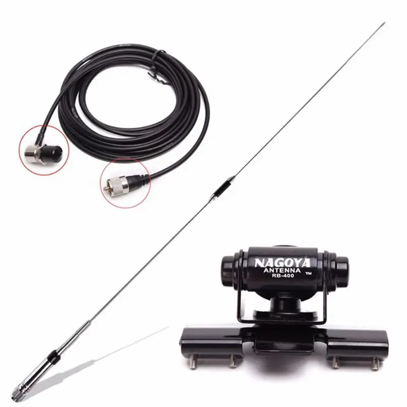 

Nagoya NL-770R Dual Band Antenna + RB-400 Clip Mount + 5M Coaxial Cable for Yaesu QYT Baofeng TYT Mobile Radio Walkie Talkie