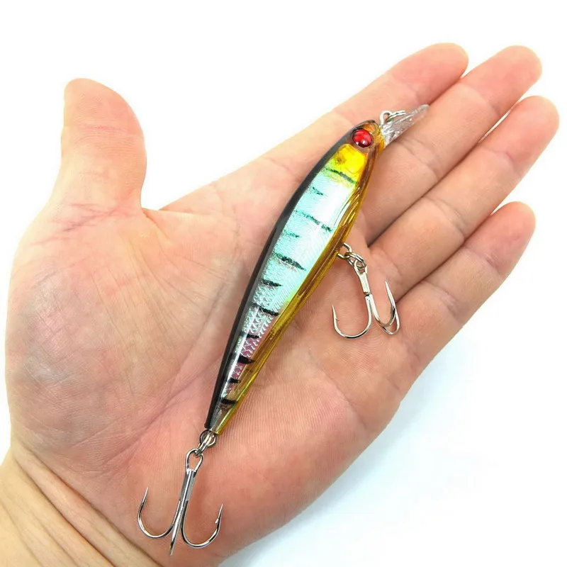  1PCS Laser Minnow Fishing Lure 11CM 13G pesca hooks fish wobbler tackle crankbait artificial japan hard bait swimbait 