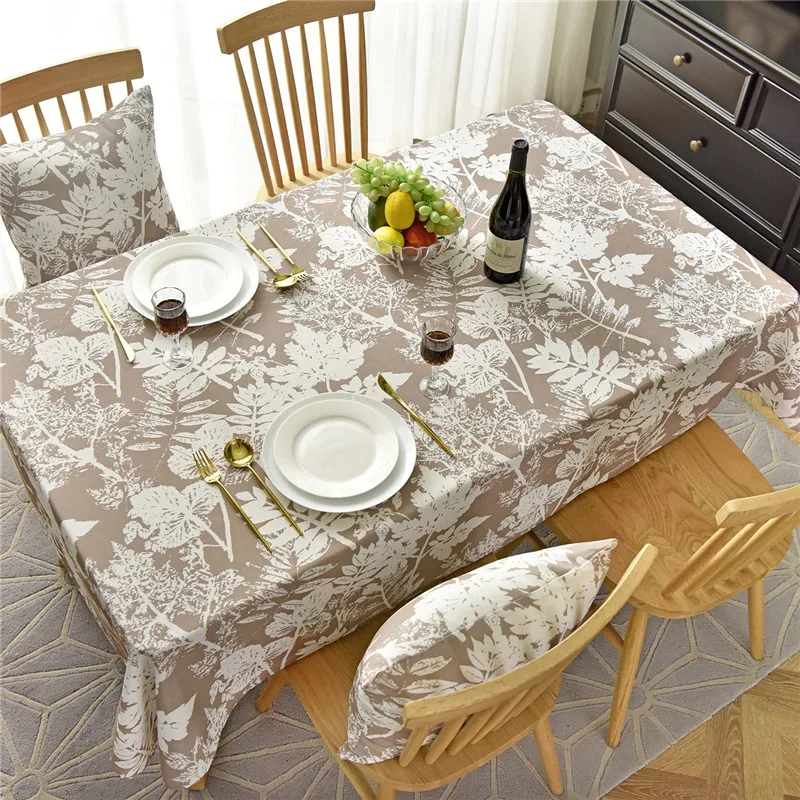 

Pastoral Waterproof Table Cloth Coffee Table Cover Household Polyester Rectangle Tablecloths Dinning Decoration