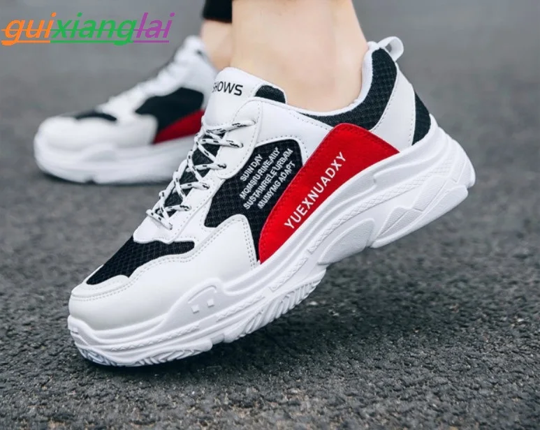 

2019 Summer breathable tide men's recreational shoes small white men's shoes old daddy shoes plank shoes
