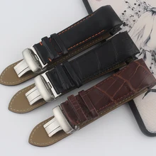 Men’s mechanical watch strap T-CLASSIC COUTURIER 22MM 23MM 24MM black brownT035.627 leather strap With butterfly buckle band